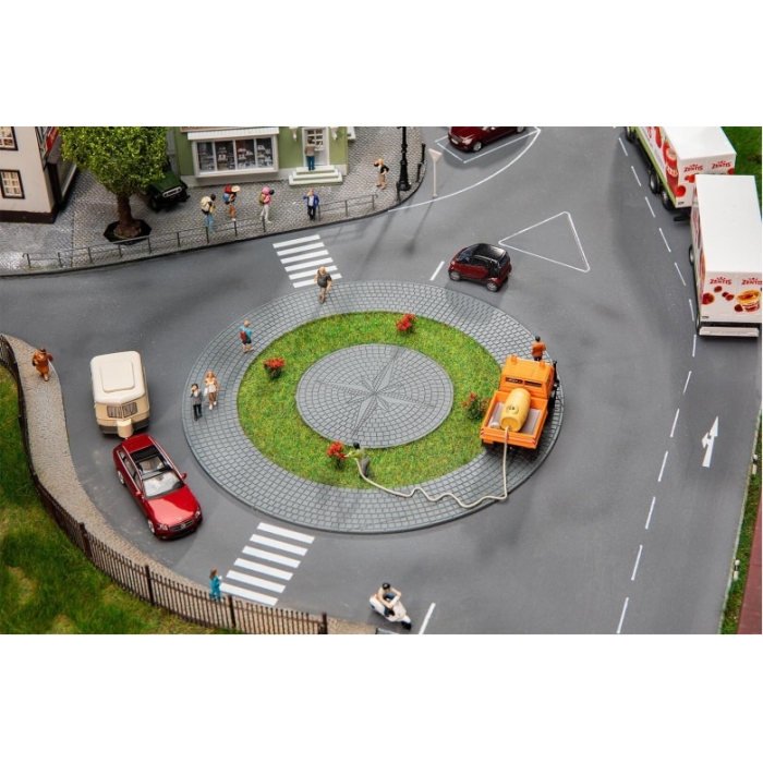 180278 Kreisverkehr und Verkehrsinsel H0 1:87