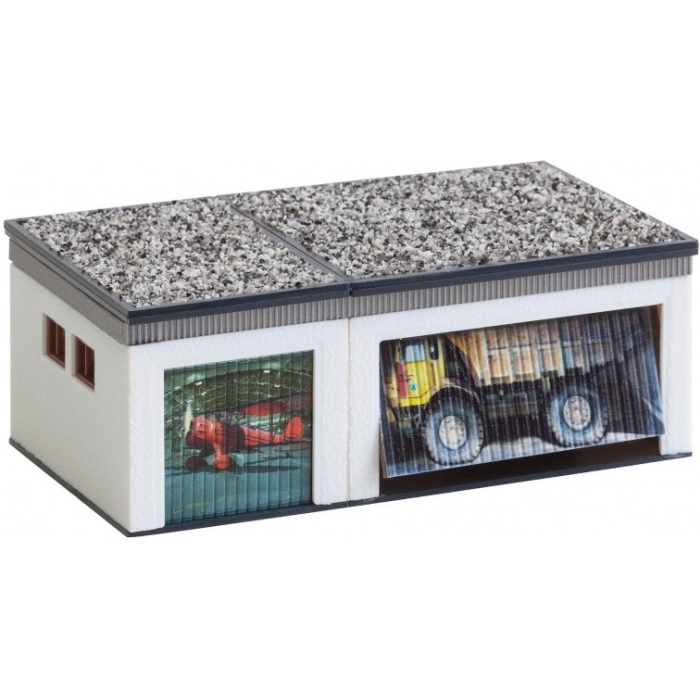 130319 Doppeltgarage mit Antriebsteilen H0 1:87 – Bild 2