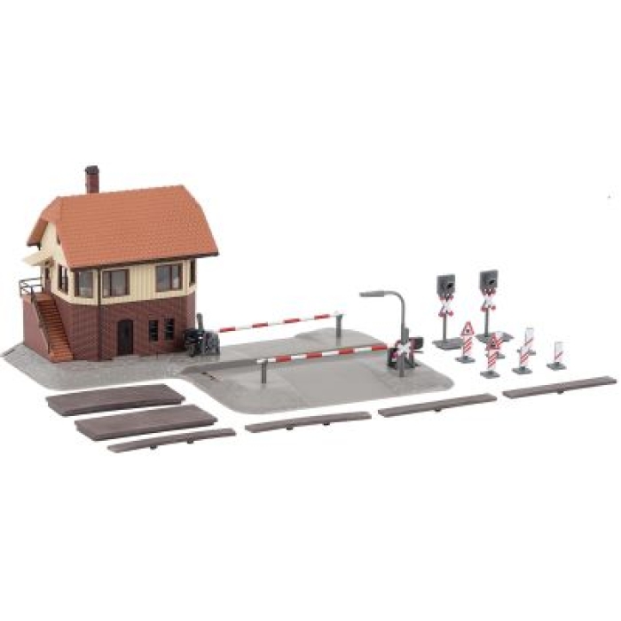 231718 Bahnübergang mit Stellwerk N / 1:160