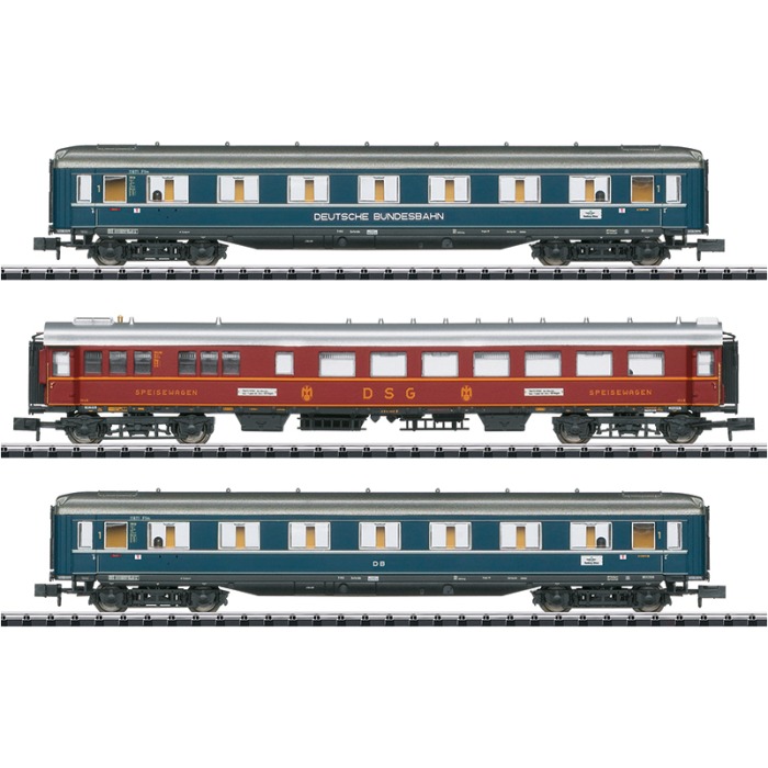 18259 Schnellzugwagen-Set "F 41 Senator" N Minitrix