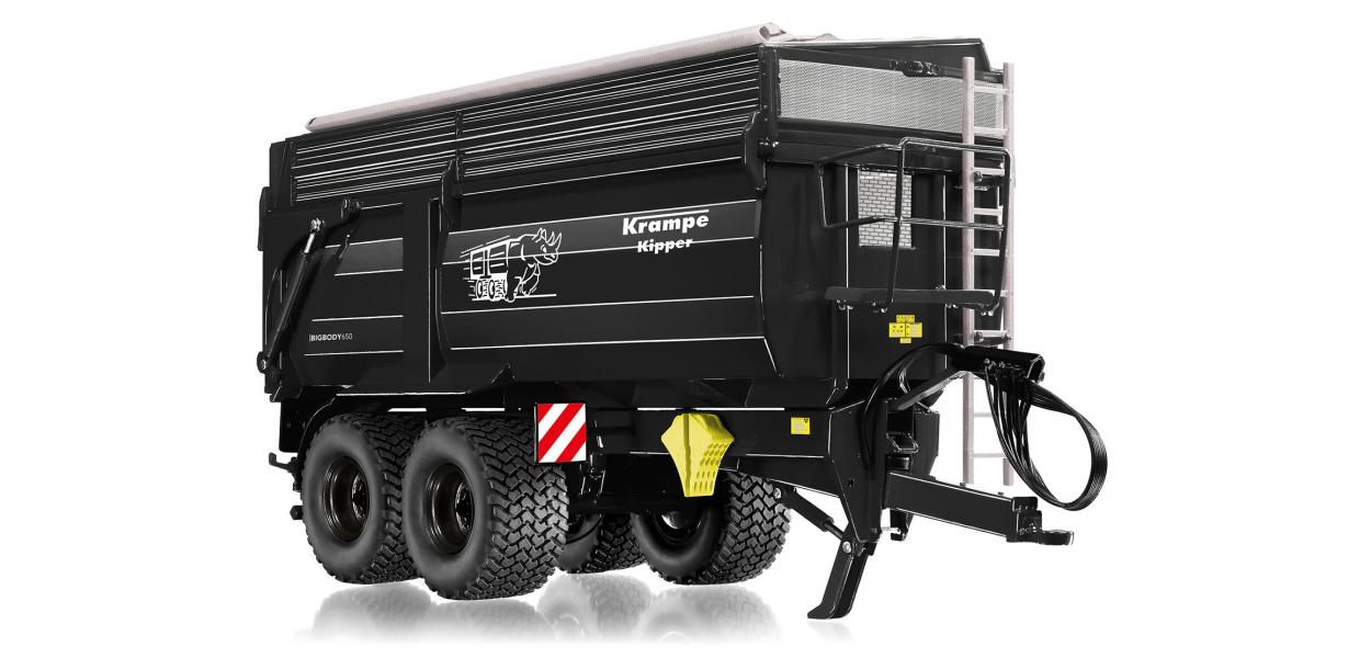 077871 Krampe Big Body 650 Hinterkipper mit Silageaufsatz Wiking 1:32