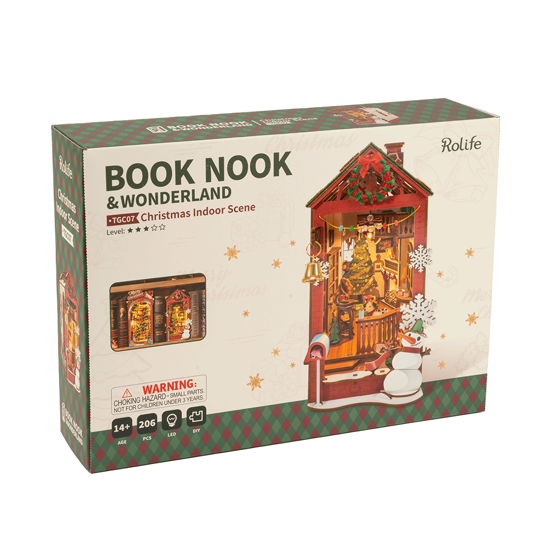 Book Nook Weihnachtsszene im Innenbereich