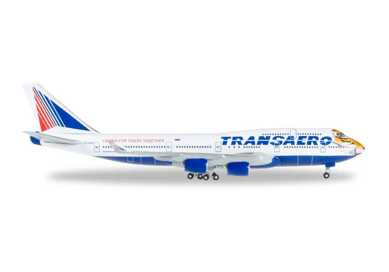 529464 Herpa Transaero Boeing 747-400 "Amur Tiger"