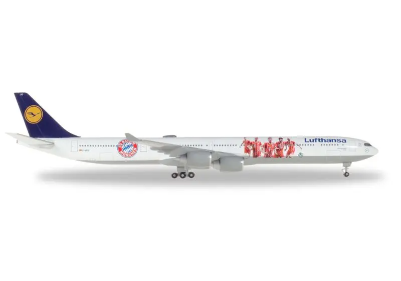 530897 Herpa Lufthansa Airbus A340-600 "FC Bayern Audi Summer Tour China 2017" - D-AIHZ