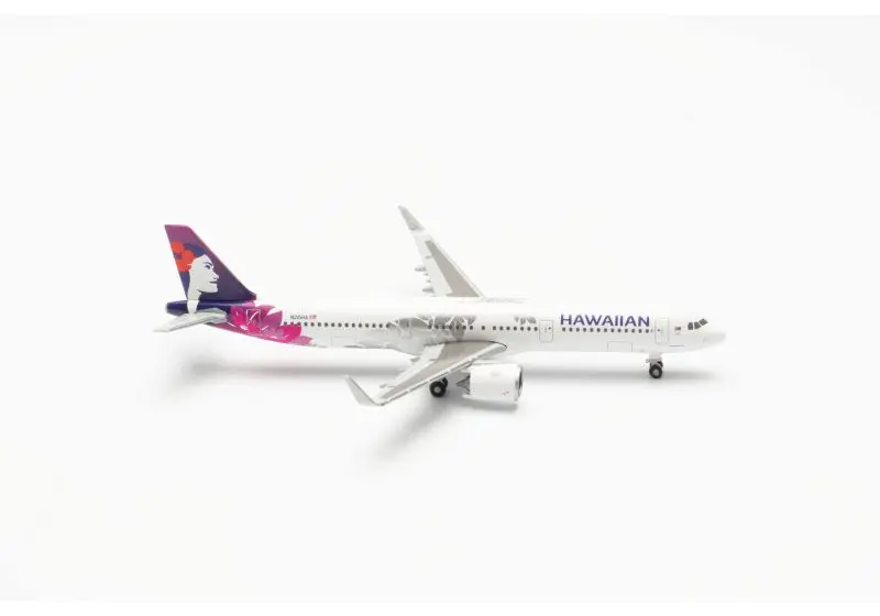 537049 Herpa Hawaiian Airlines Airbus A321neo - N215HA "Uhiuhi"