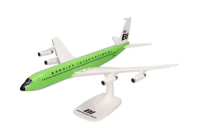 614009 Herpa Braniff International Boeing 707-320 - Solid lime green SnapFit