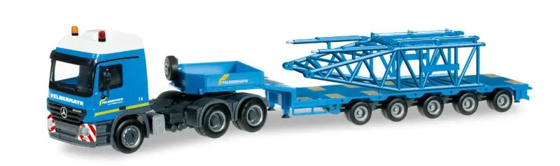 303989 Mercedes-Benz Actros L Semitieflade-Sattelzug mit Anlenkstück für Liebherr Raupenkran LR 1600/2 "Felbermayr" (A)